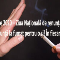 19 noiembrie 2020 – Ziua Națională de renunțare la fumat: „Renunță la fumat pentru o zi! În fiecare zi!”