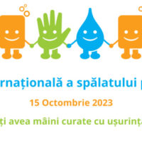 15 octombrie 2023 – Ziua Internațională a spălatului pe mâini: „Poți avea mâini curate cu ușurință”