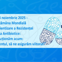18-24 noiembrie 2025 – Săptămâna Mondială de Conștientizare a Rezistenței la Antibiotice: „Acționăm acum: să protejăm prezentul, să ne asigurăm viitorul!”